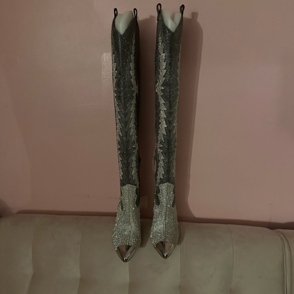 gianni bini katyannatwo rhinestone western dress boots